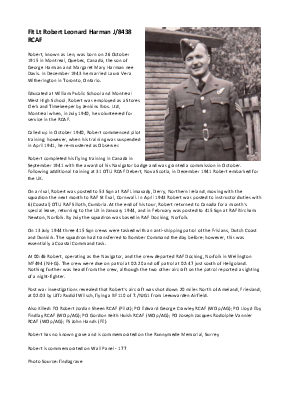 A preview of a PDF biography for Harman, Robert Leonard